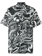 Just Cavalli Abstract Print Shirt - Black
