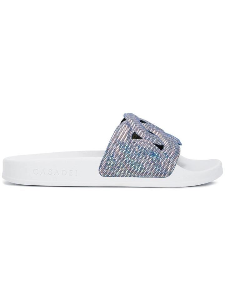 Casadei Pool Flat Slides - Blue