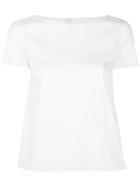 Red Valentino Short Sleeve Shell Top, Women's, Size: 38, White, Cotton/polyamide/spandex/elastane
