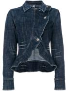 Giorgio Armani Vintage Cropped Denim Jacket - Blue
