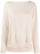 Zucca Side Slit Knitted Top - Neutrals