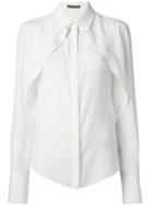Alexander Mcqueen Pleated Blouse, Women's, Size: 46, White, Silk