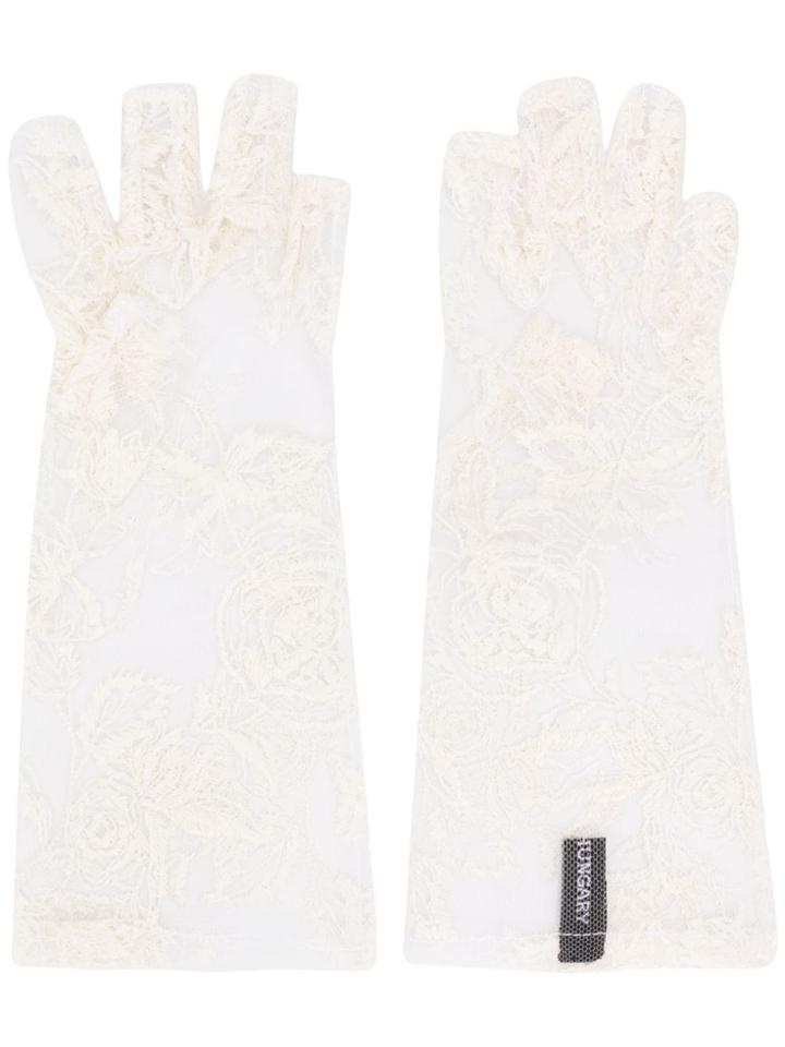 Ann Demeulemeester Fingerless Lace Gloves - Neutrals