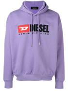 Diesel Basic Logo Hoodie - Purple