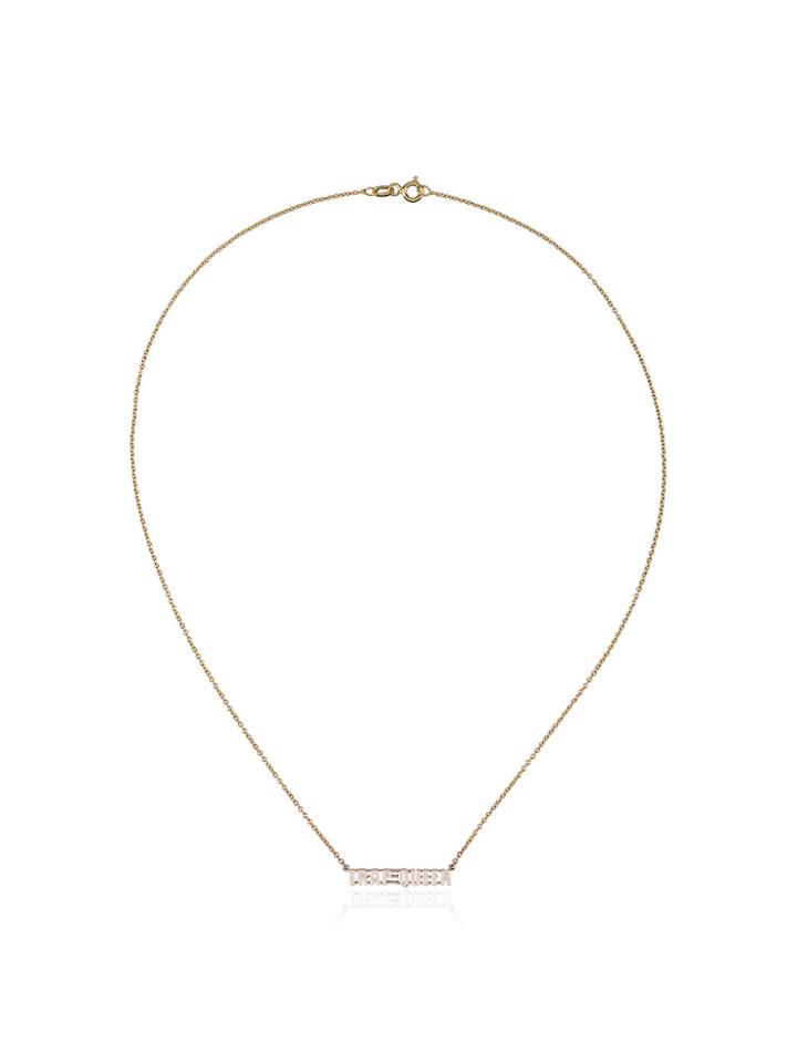 Established 14kt Gold Trap Queen Necklace - Metallic