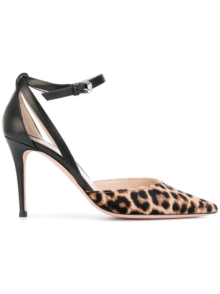 Ps By Paul Smith Pointed Leopard Pumps - Black