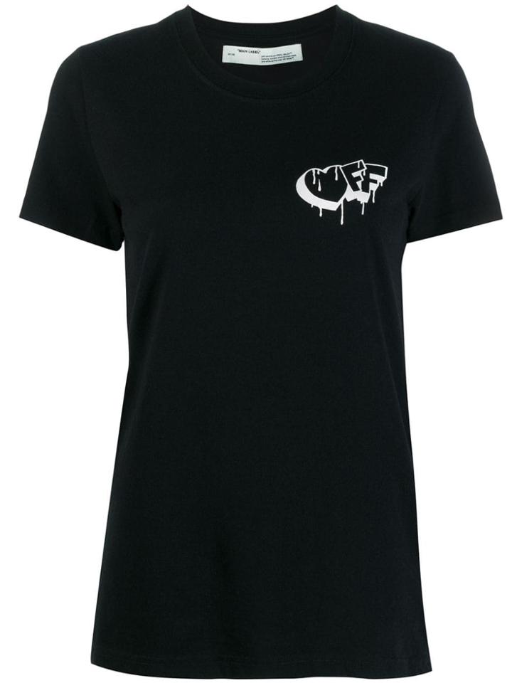 Off-white Dripping Logo T-shirt - Black