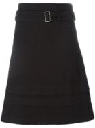 Romeo Gigli Vintage Belted A-line Skirt - Black