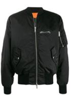 Unravel Project Vanishing Logo Bomber Jacket - Black