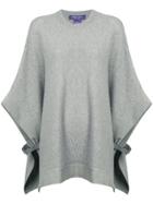 Ralph Lauren Collection Buckle Detail Knitted Poncho - Grey