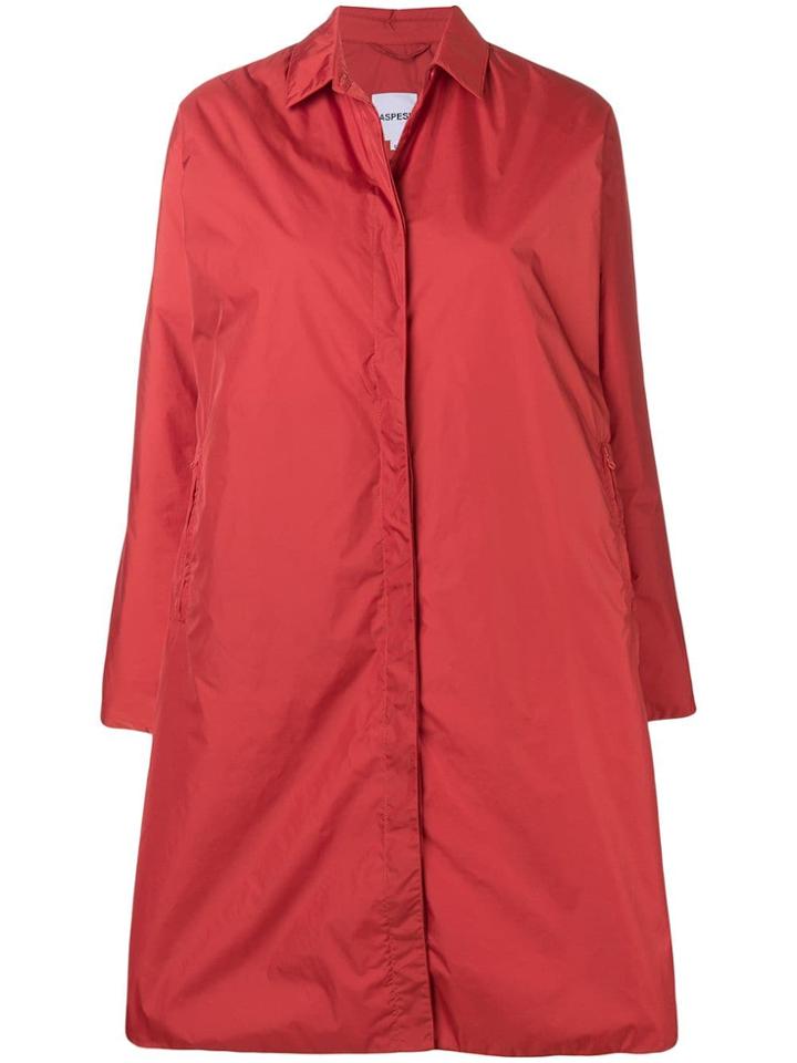 Aspesi Single Breasted Coat - Orange