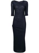 Humanoid - Jersey Maxi Dress - Women - Virgin Wool - S, Blue, Virgin Wool