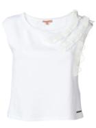 Ermanno Scervino Ruffle Trim T-shirt - White