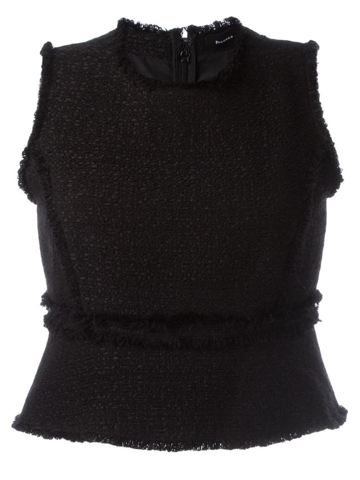 Proenza Schouler Frayed Woven Tank Top
