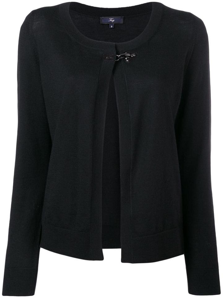 Fay Hook Fastening Cardigan - Black