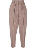 Cédric Charlier Checked Trousers - Red