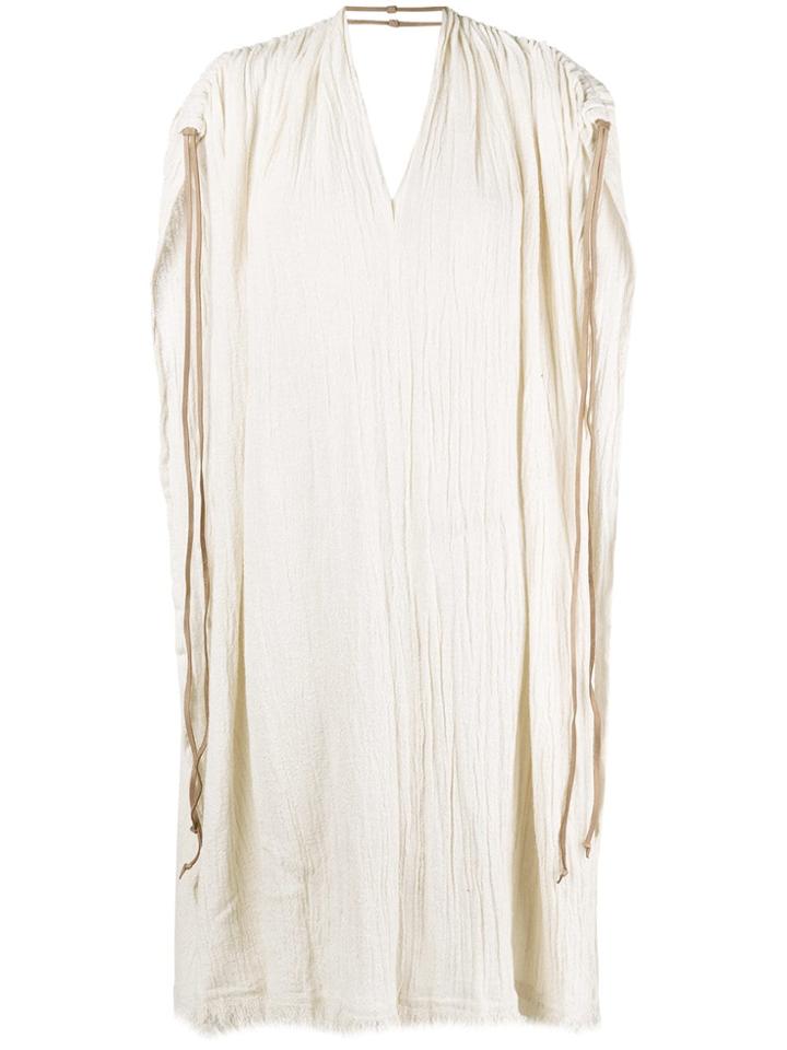 Caravana V-neck Open Sleeve Kaftan - White