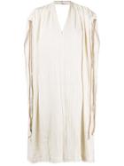 Caravana V-neck Open Sleeve Kaftan - White