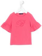 Miss Blumarine - Embellished T-shirt - Kids - Cotton/spandex/elastane - 2 Yrs, Pink/purple