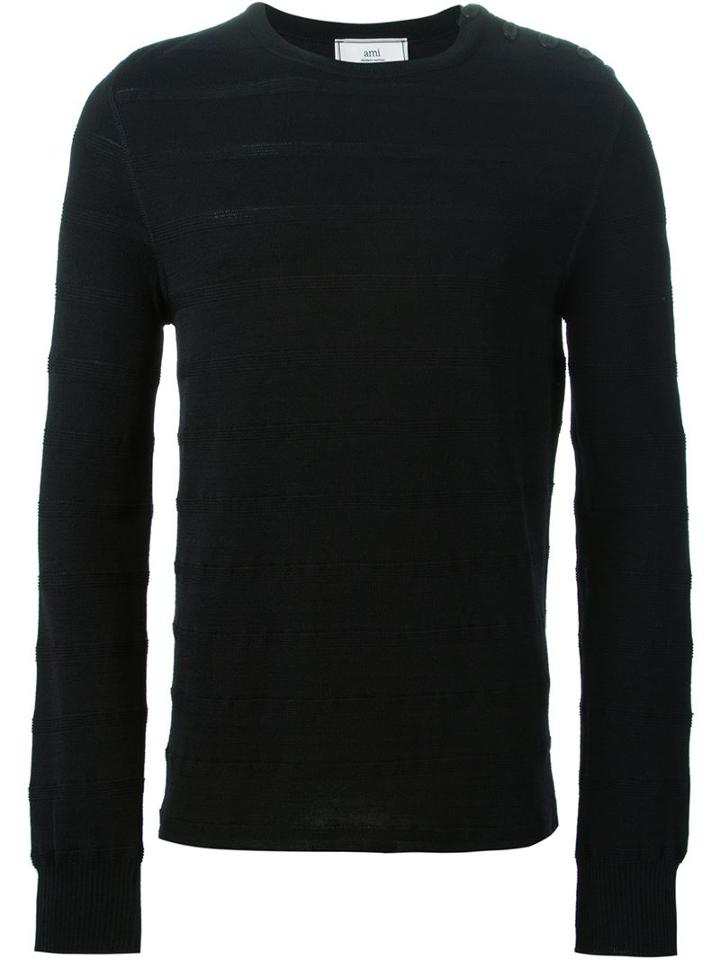Ami Alexandre Mattiussi Striped Jumper, Men's, Size: Xxl, Black, Merino