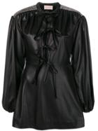 Christopher Kane Leather Crystal Bow Dress - Black