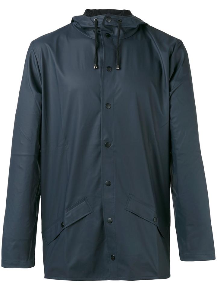Rains - Button Front Rain Jacket - Men - Polyester/polyurethane - S, Blue, Polyester/polyurethane
