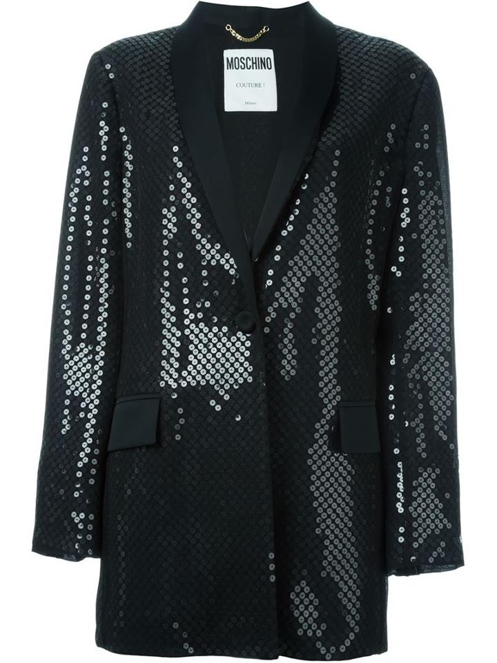 Moschino Sequin Embellished Tuxedo Jacket