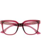Dior Eyewear Pink Logo Glasses - Red