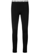 Balmain Logo Leggings - Black