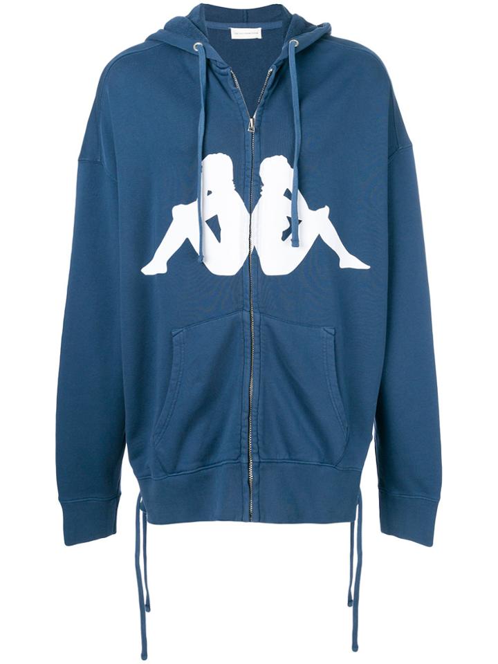 Faith Connexion Logo Print Hoodie - Blue