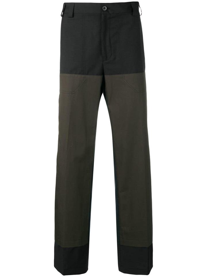 Lanvin Patch Straight-fitting Trousers - Black