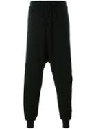 Lost & Found Rooms Drop Crotch Trackpants, Men's, Size: L, Black, Cotton