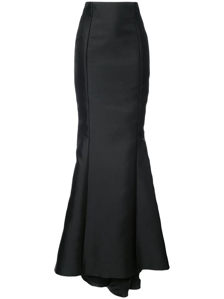 J. Mendel - Scuba Trumpet Skirt - Women - Silk - 14, Black, Silk