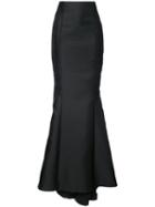 J. Mendel - Scuba Trumpet Skirt - Women - Silk - 14, Black, Silk