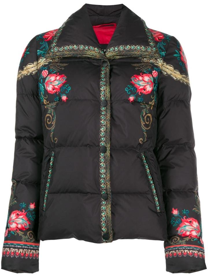 Etro Floral Padded Jacket - Black