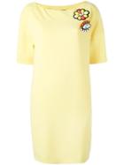 Boutique Moschino Eye Patch Dress, Women's, Size: 42, Yellow/orange, Polyester/acetate/triacetate