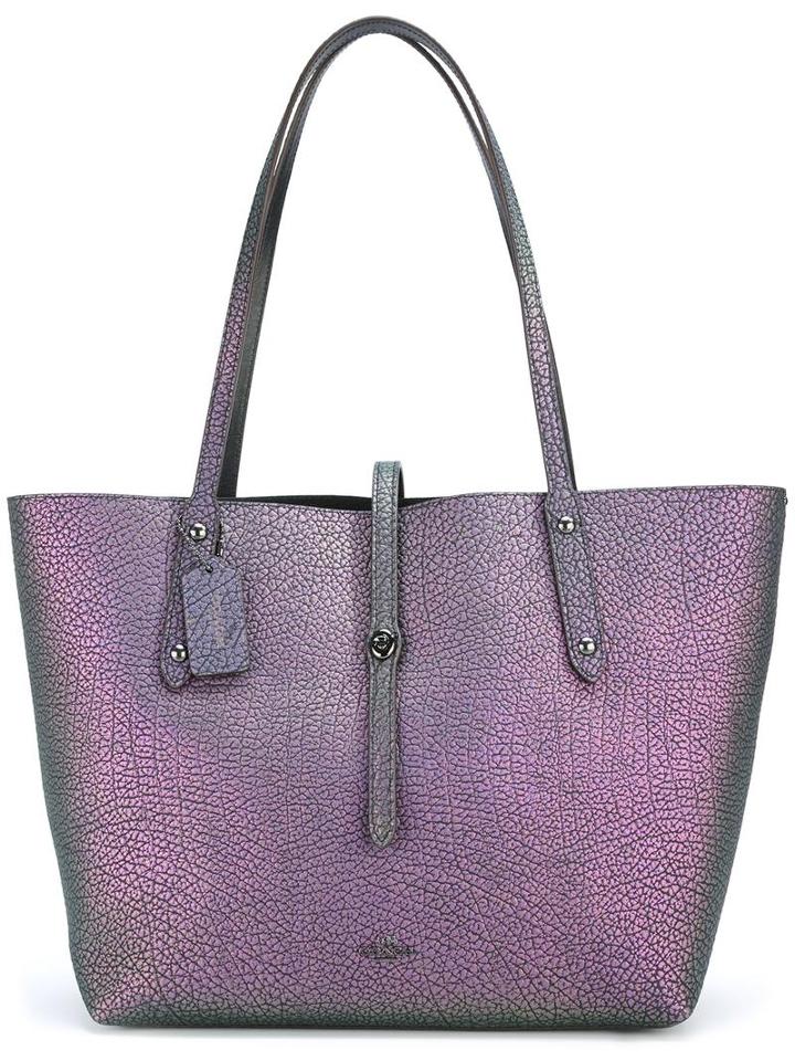 Coach Hologram Effect Tote, Women's, Pink/purple, Leather