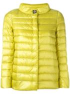 Herno Button Up Puffer Jacket, Women's, Size: 44, Yellow/orange, Polyamide/goose Down