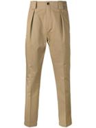Etro Front Pleat Tapered Trousers - Nude & Neutrals
