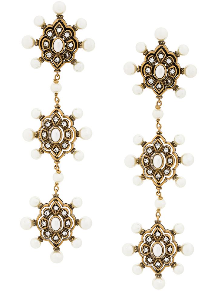 Gucci Faux-pearl Pendant Earrings - Metallic