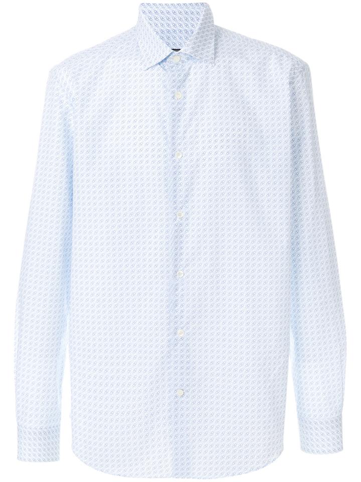 Salvatore Ferragamo Gancio Print Poplin Shirt - Blue