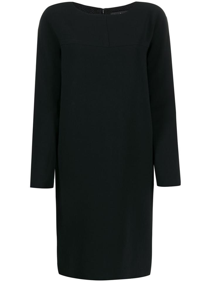 Gianluca Capannolo Long Sleeved Shift Dress - Black