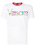 Versace Logo Appliqué T-shirt - White