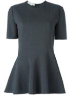 Stella Mccartney 'mirella' Skirt Accent Top, Women's, Size: 40, Grey, Spandex/elastane/wool