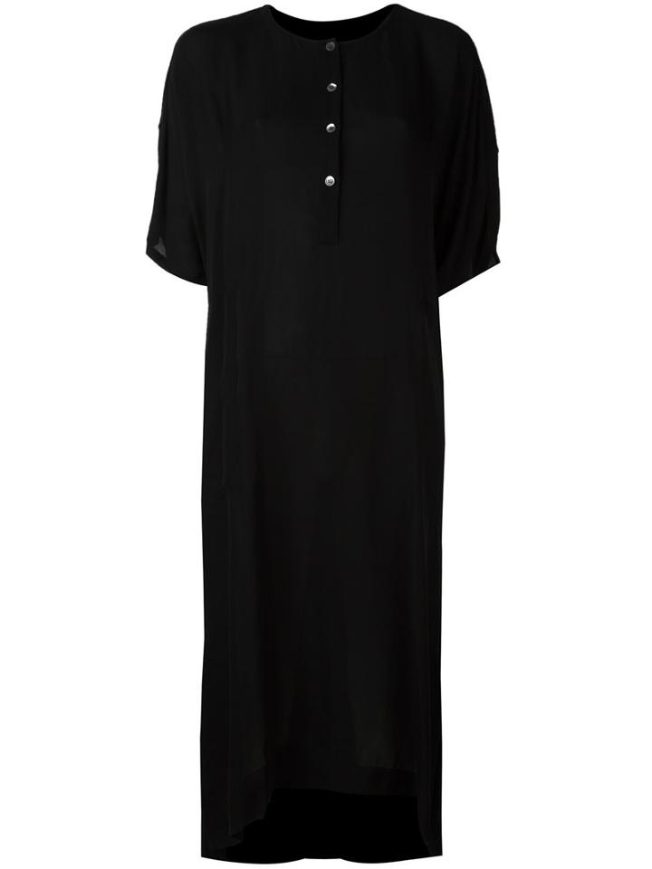 Raquel Allegra Henley Dress, Size: 1, Black, Silk/rayon