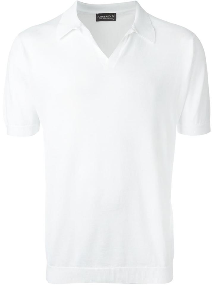 John Smedley Noah Polo Shirt, Men's, Size: M, White, Cotton