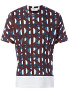 Marni Geometric Print T-shirt, Men's, Size: 52, Red, Cotton