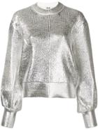 Msgm Cable Knit Sweater - Silver