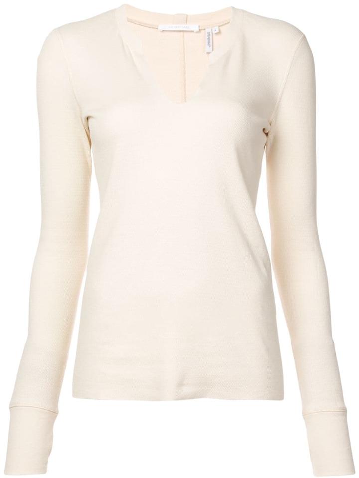 Helmut Lang V-neck Top - White