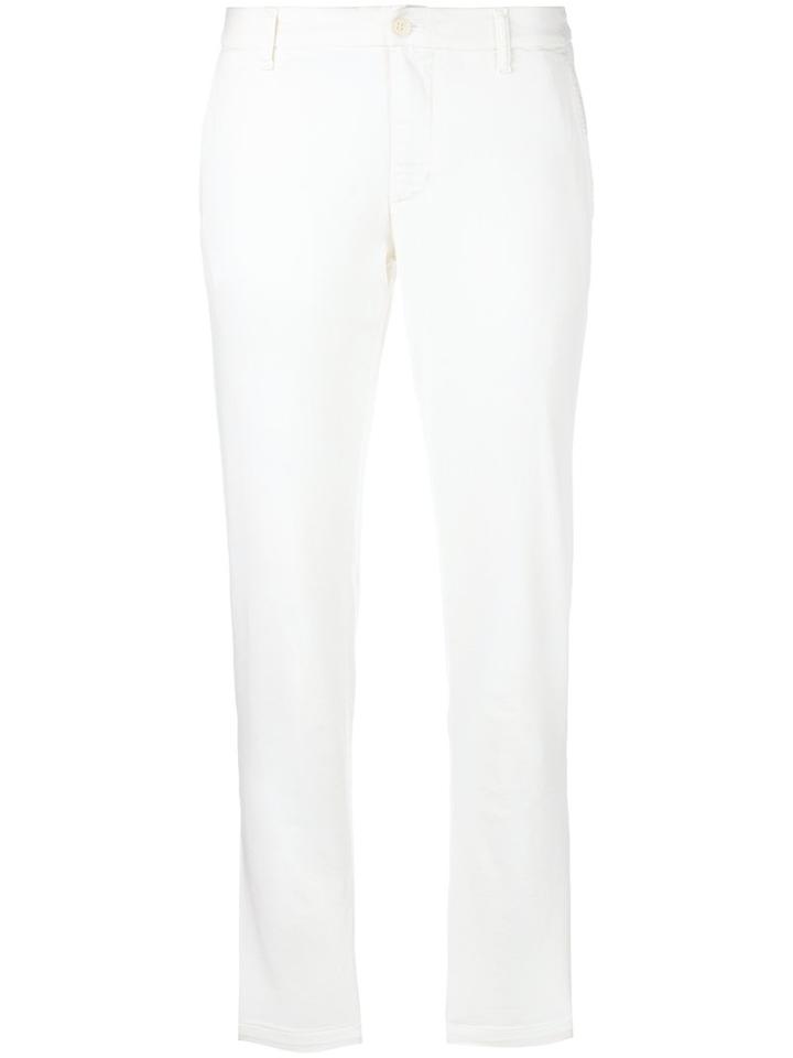 P.a.r.o.s.h. - Cropped Trousers - Women - Cotton/spandex/elastane - M, White, Cotton/spandex/elastane